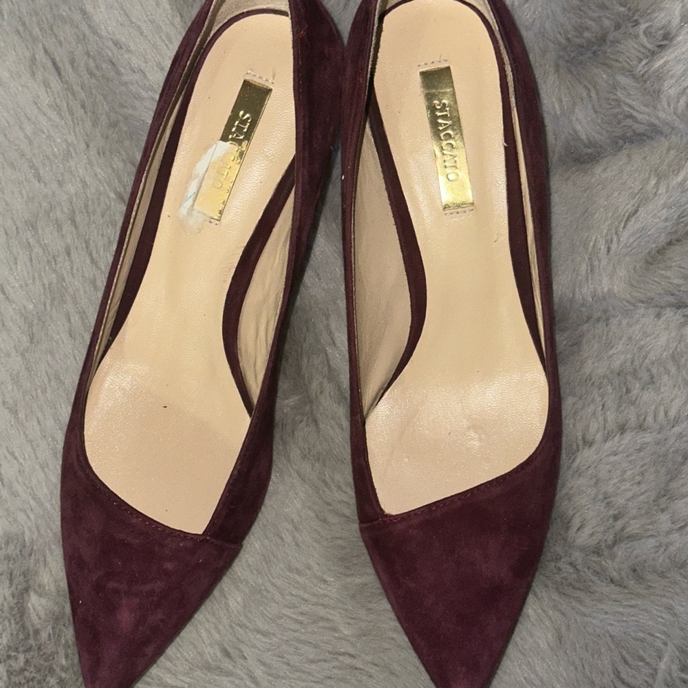 Staccato Women's Burgundy Suede Heels